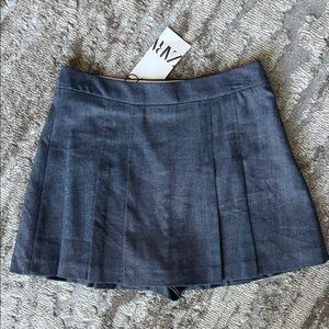 NWT Zara Denim Blue Skort